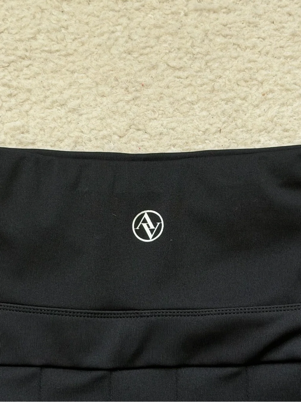 Adrienne Vittadini Sport Black Pleated Tennis Skort M